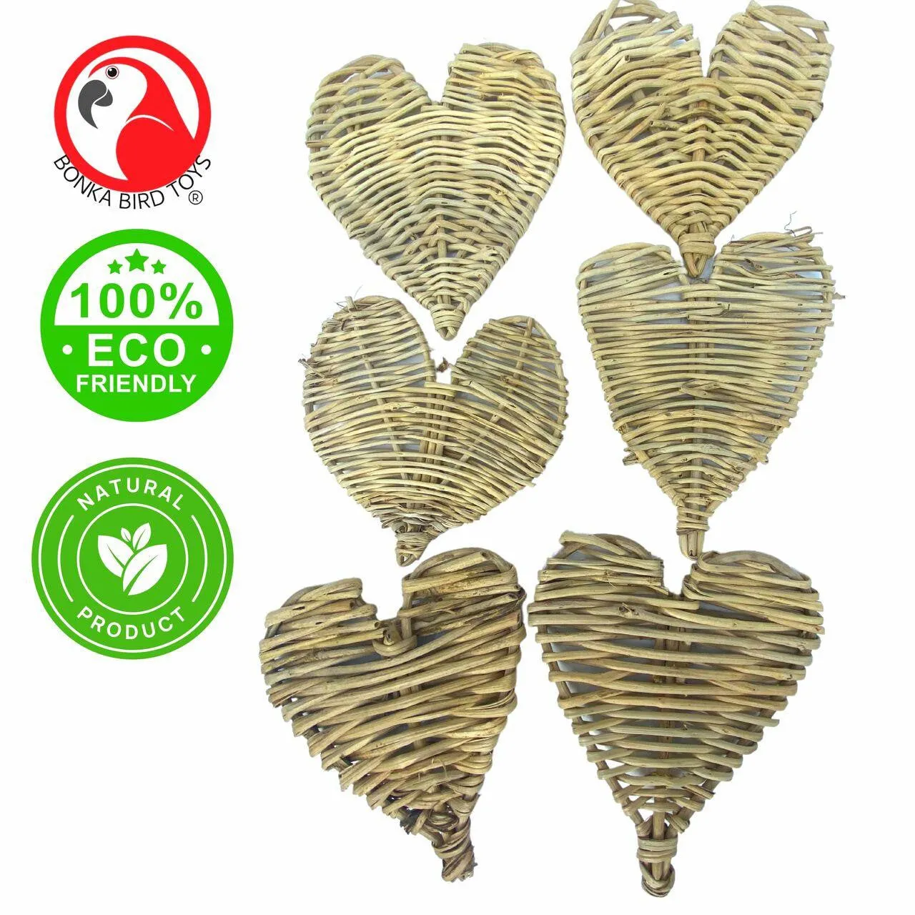 1270 Pk6 Natural Large Vine Heart