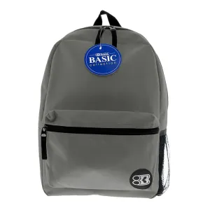 16In Gray Basic Backpack (Pack of 6)