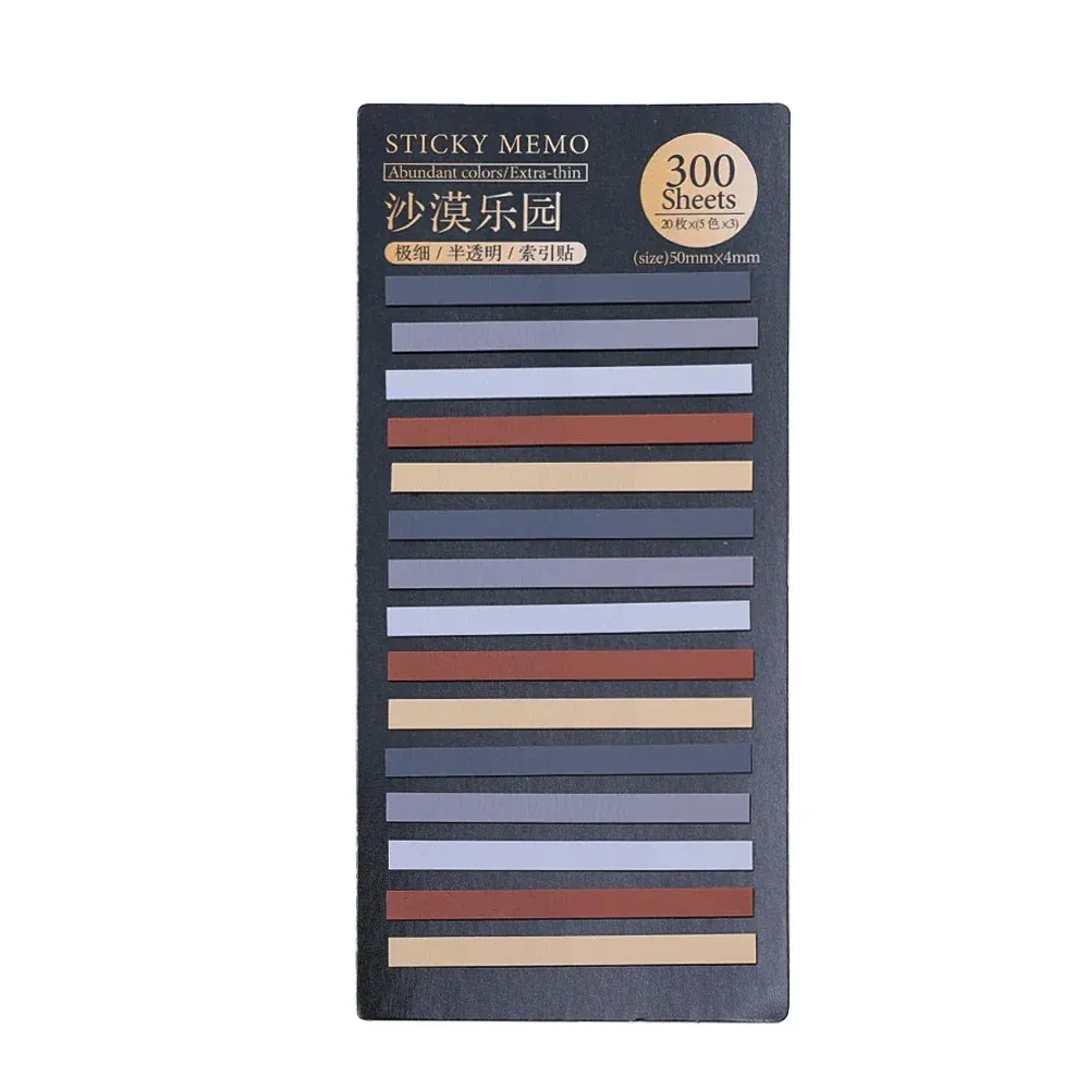 300Sheets Color Stickers Transparent Fluorescent Index Tabs Flags Sticky Note Posted It Stationery School Office Supplies