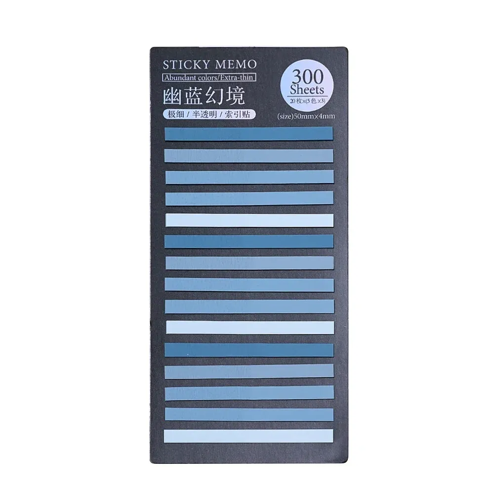 300Sheets Color Stickers Transparent Fluorescent Index Tabs Flags Sticky Note Posted It Stationery School Office Supplies