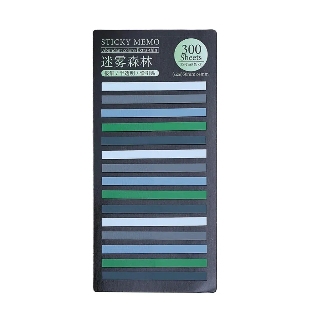 300Sheets Color Stickers Transparent Fluorescent Index Tabs Flags Sticky Note Posted It Stationery School Office Supplies