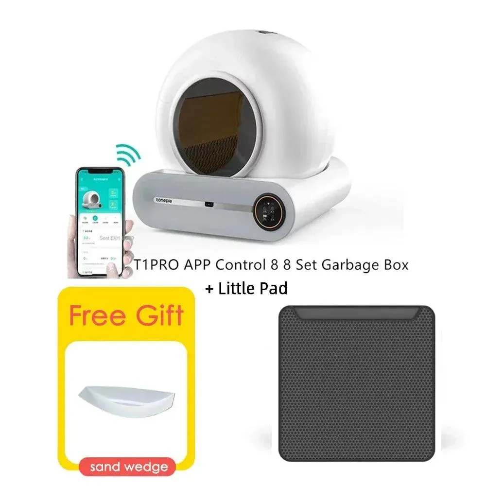 65L Smart Cat Litter Box Self-Cleaning Pet Toilet