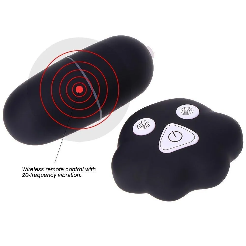 7228AE      L’il Pet Black Remote Control Vibrating Egg