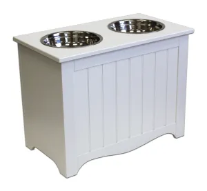 APetProject Winter White MDF Large Pet Food Server and Storage Box - 20"