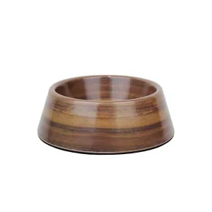 Barkley & Bella Melamine Dog Bowl Acacia Wood