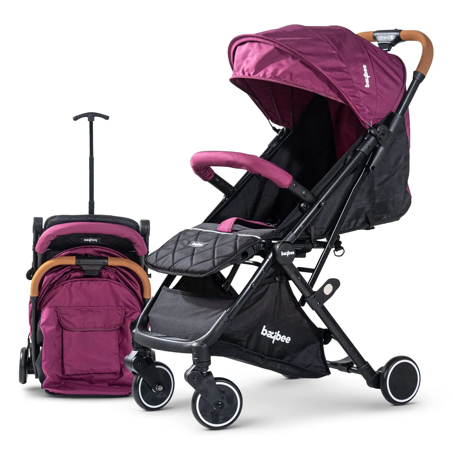 BAYBEE Foldable Baby Stroller Pram For Baby Boy Girl 0 To 3 Years With Metal Frame, 3-Position & Bassinet, Canopy, Parent Handle, 5 Point Safety Belt