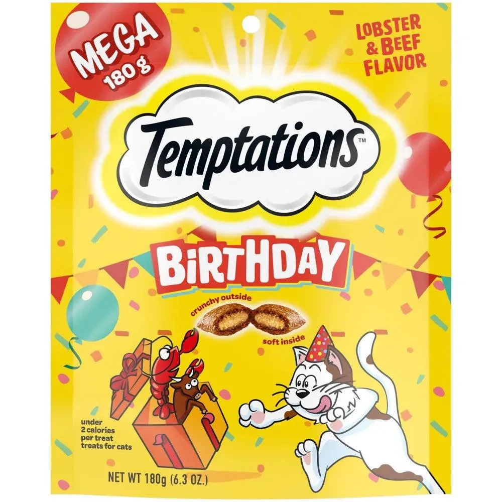 Birthday Cat Treats Lobster Beef Flavor 6.3 Oz