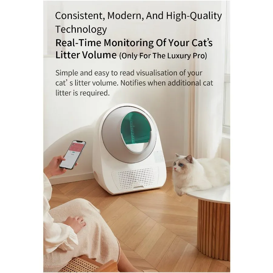 Catlink Scooper Self Clean Smart Cat Litter Box Luxury Pro Version White
