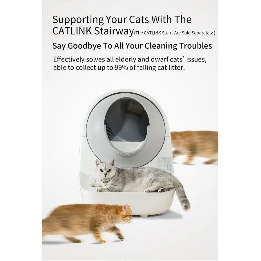 Catlink Scooper Self Clean Smart Cat Litter Box Luxury Pro Version White