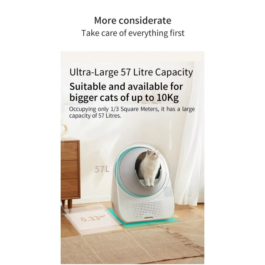 Catlink Scooper Self Clean Smart Cat Litter Box Luxury Pro Version White