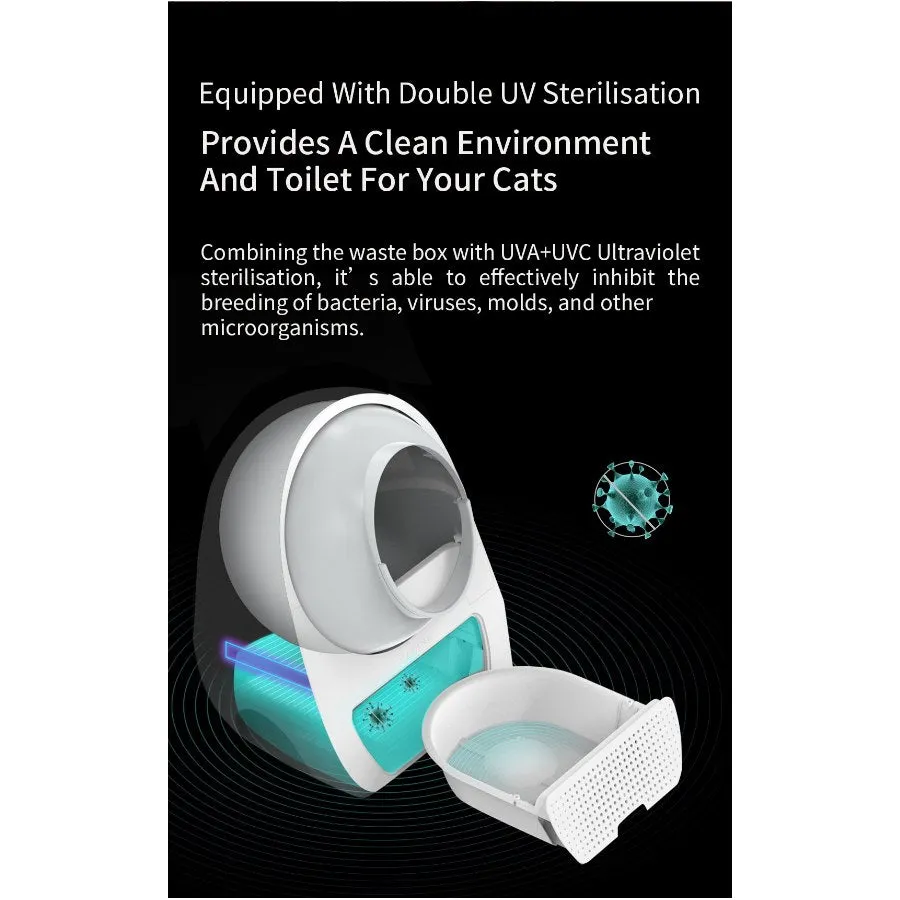 Catlink Scooper Self Clean Smart Cat Litter Box Luxury Pro Version White