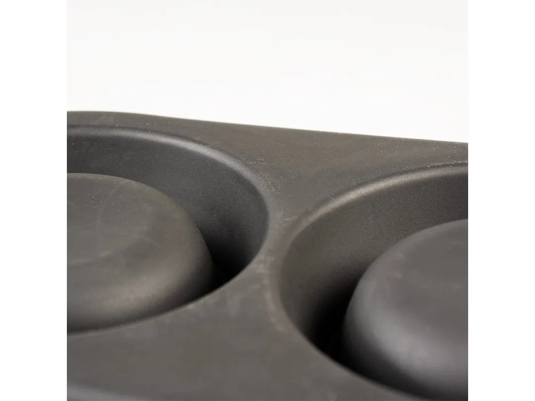 Dinner set no-spill rubber 2x220ml - Ø11,3cm black