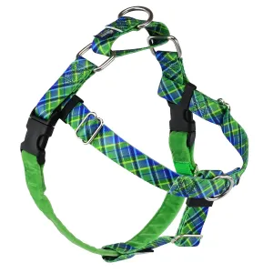 Electric Glow Green Plaid EarthStyle Freedom No-Pull Dog Harness