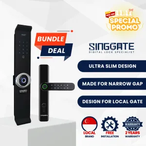FA007 Door   FM021 Gate Digital Lock Bundle