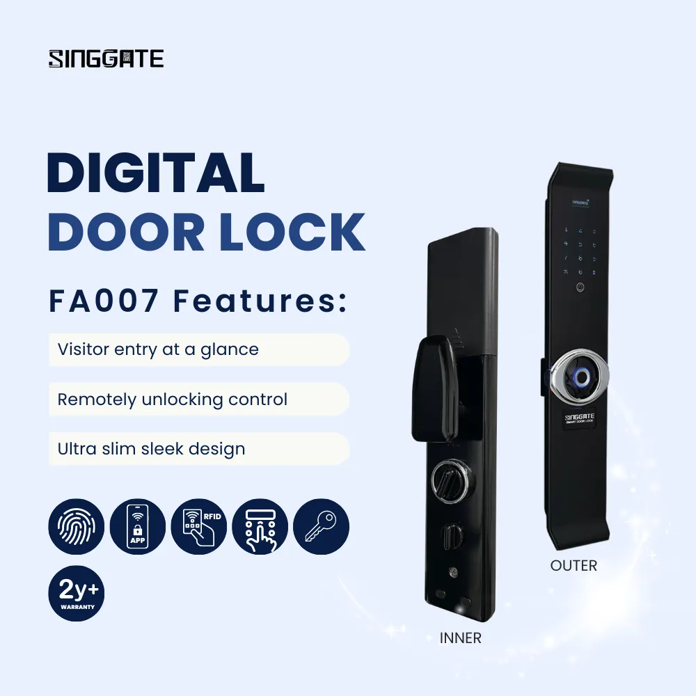 FA007 Door   FM021 Gate Digital Lock Bundle