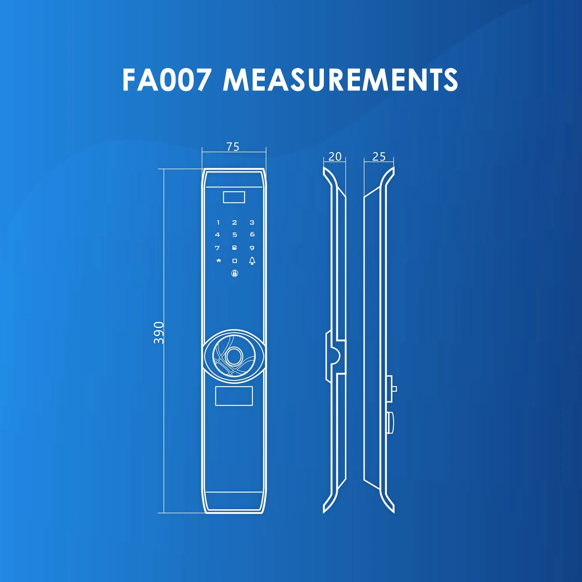 FA007 Door   FM021 Gate Digital Lock Bundle