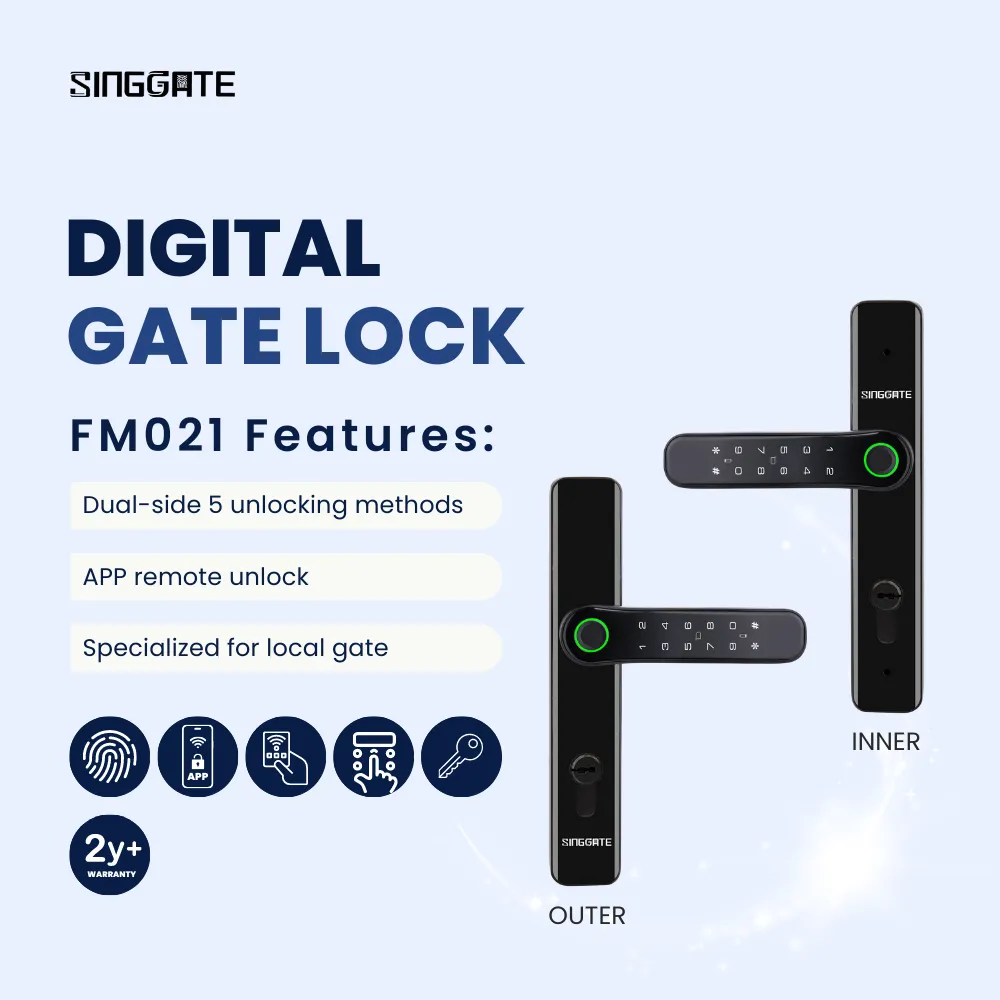 FA007 Door   FM021 Gate Digital Lock Bundle