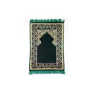 Fajr 5 Prayer Mat with Gel Infused Soft Memory Foam - Green