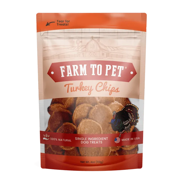 Farm To Pet Turkey Chips Single Ingredient Dog Treats