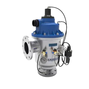 Filtaworx FW100 100mm Fully Automatic Self-Cleaning Vertical Screen Filters with Hydraulic DP Rinse Controller - 1973cm² (230-1330LPM)