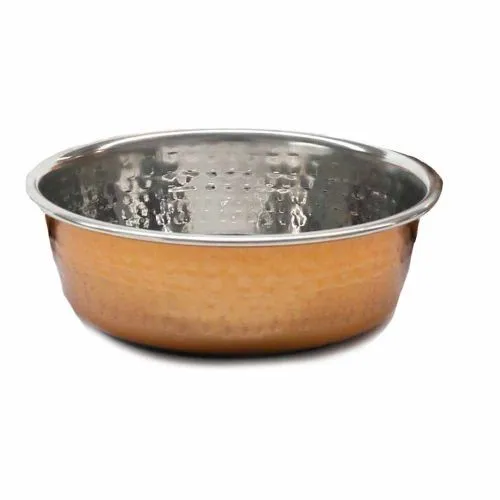 Hammered Copper Pet Bowl 940ml