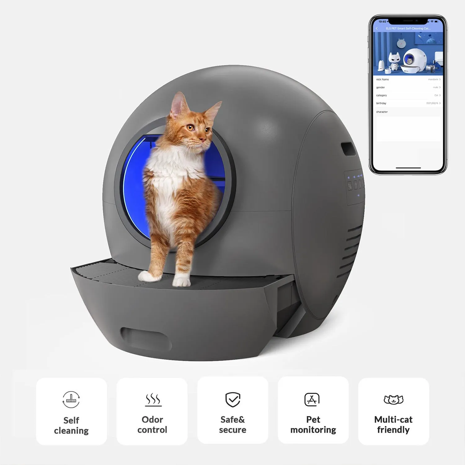 [Holiday Exclusive] Els Pet Spaceship Automatic Litter Box