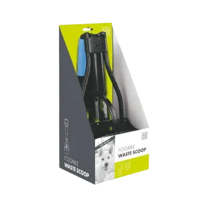 M-PETS FOLDABLE WASTE SCOOP BLACK & BLUE