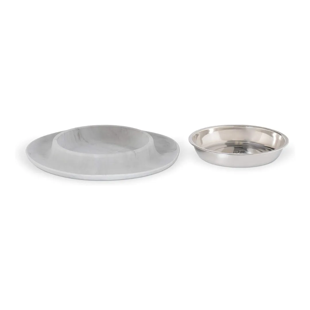 Messy Cats Single Silicone Feeder with SS Shaped Cat Bowl