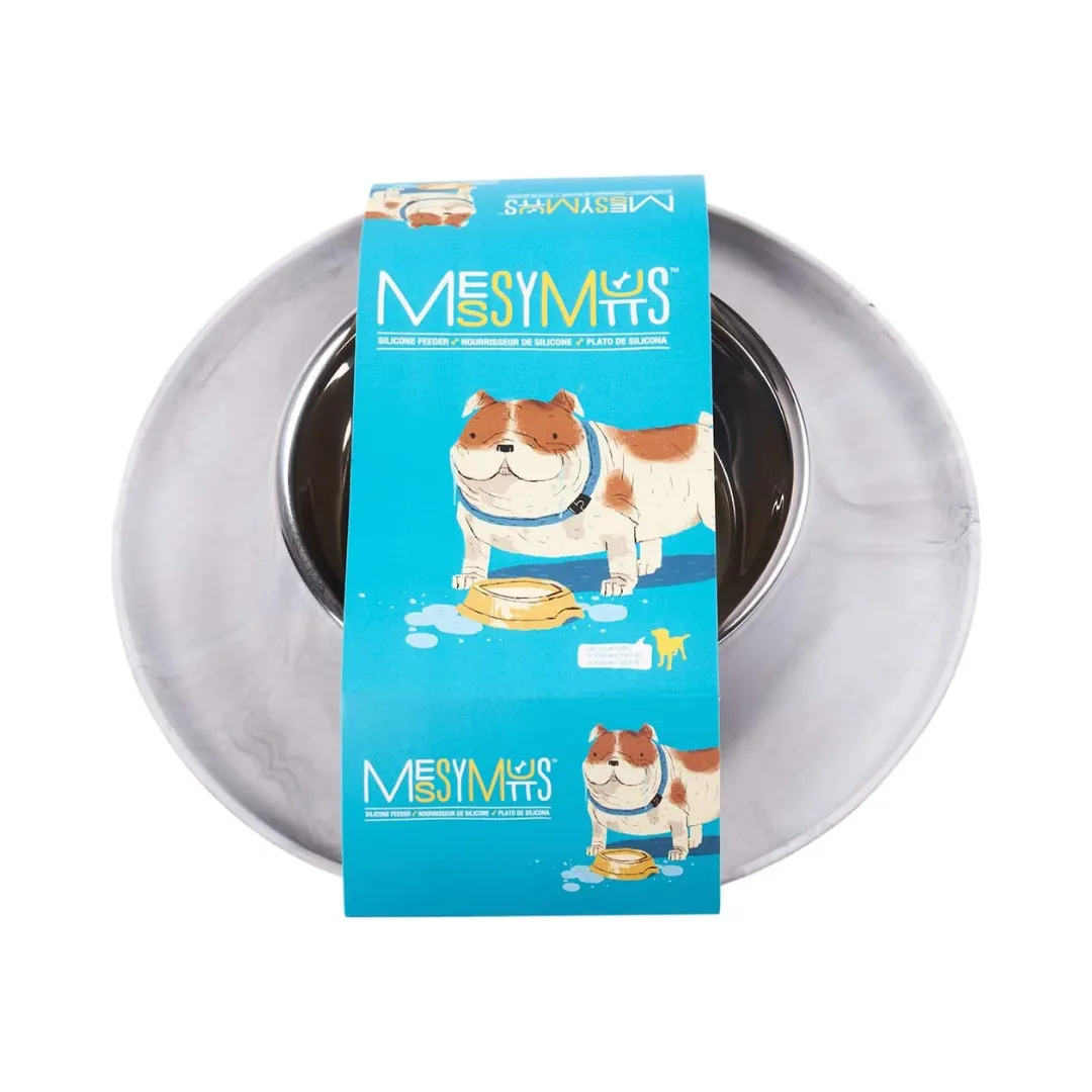 Messy Cats Single Silicone Feeder with SS Shaped Cat Bowl