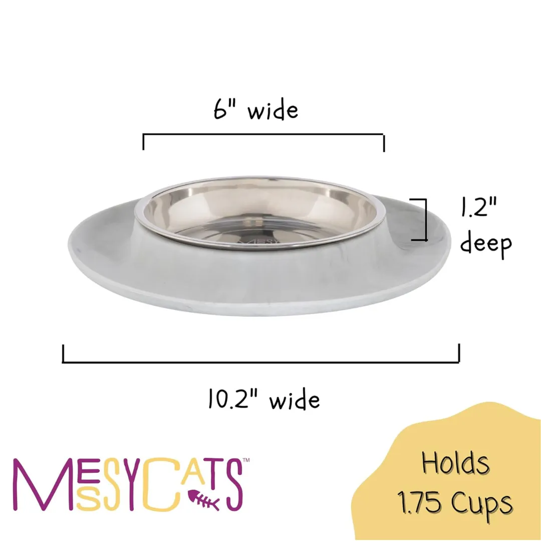 Messy Cats Single Silicone Feeder with SS Shaped Cat Bowl