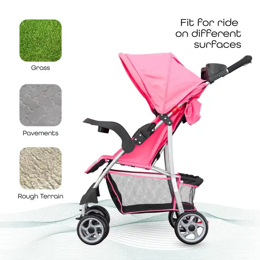Moon Trek One Fold Stroller (Pink)