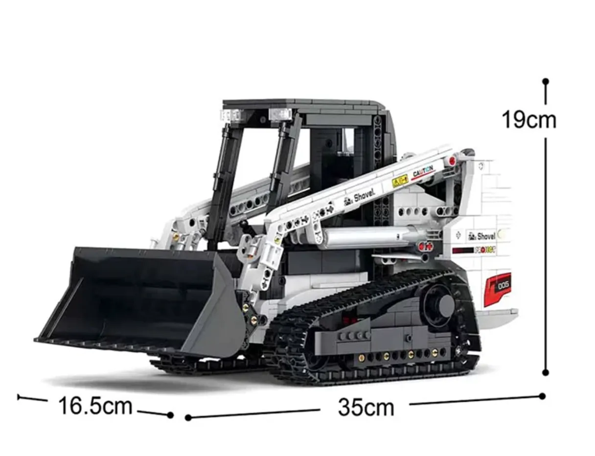 Remote Controlled Bobcat Track Loader MOC Brick Set