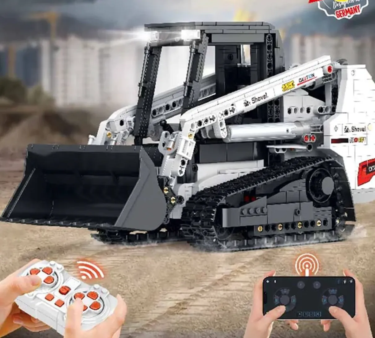Remote Controlled Bobcat Track Loader MOC Brick Set