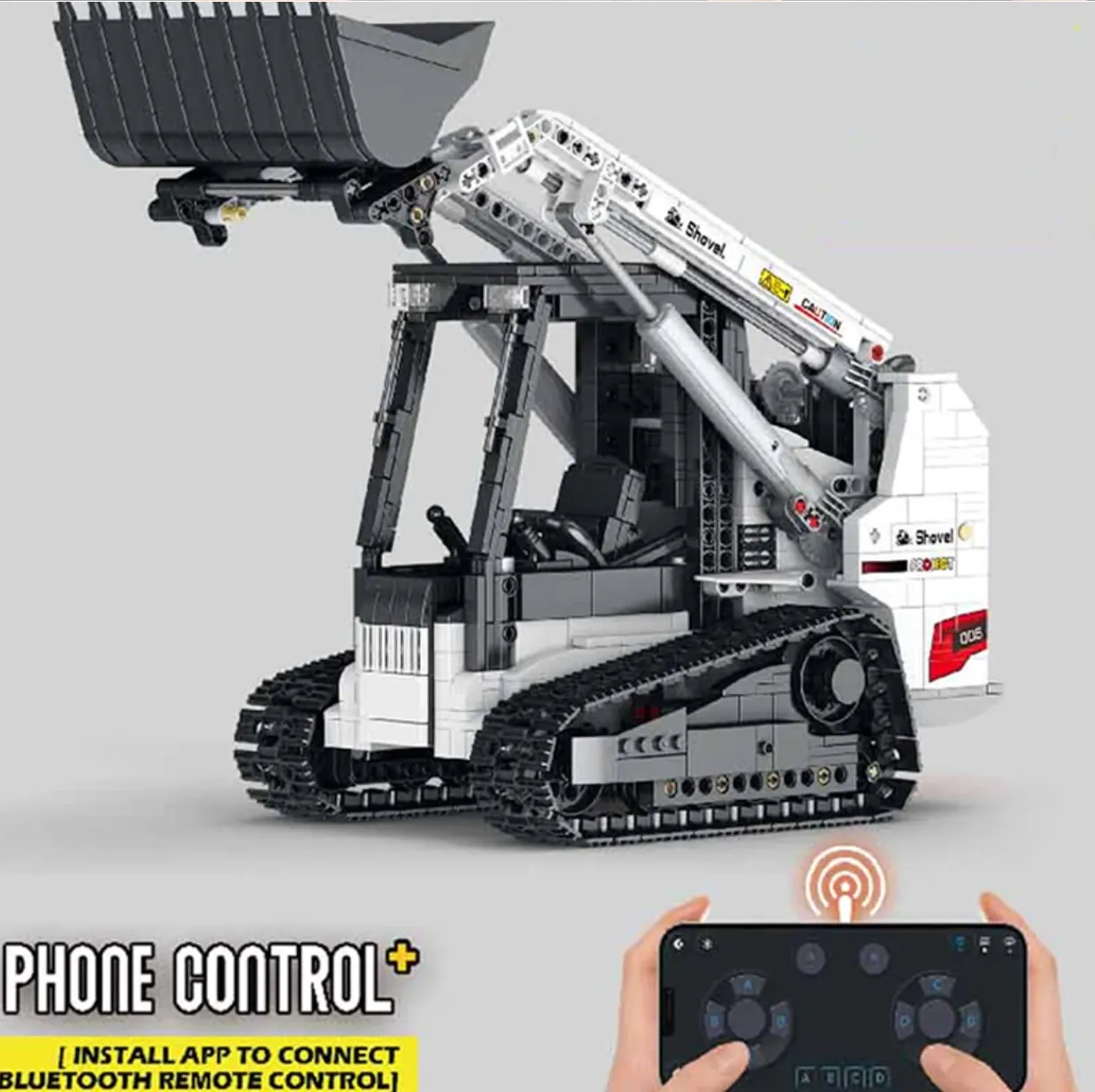 Remote Controlled Bobcat Track Loader MOC Brick Set