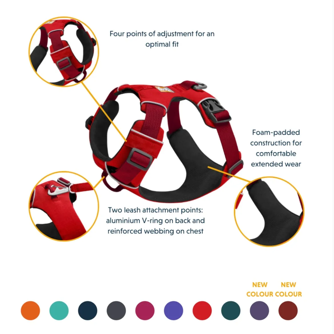 Ruffwear Front Range® Dog Harness in Tumalo Teal