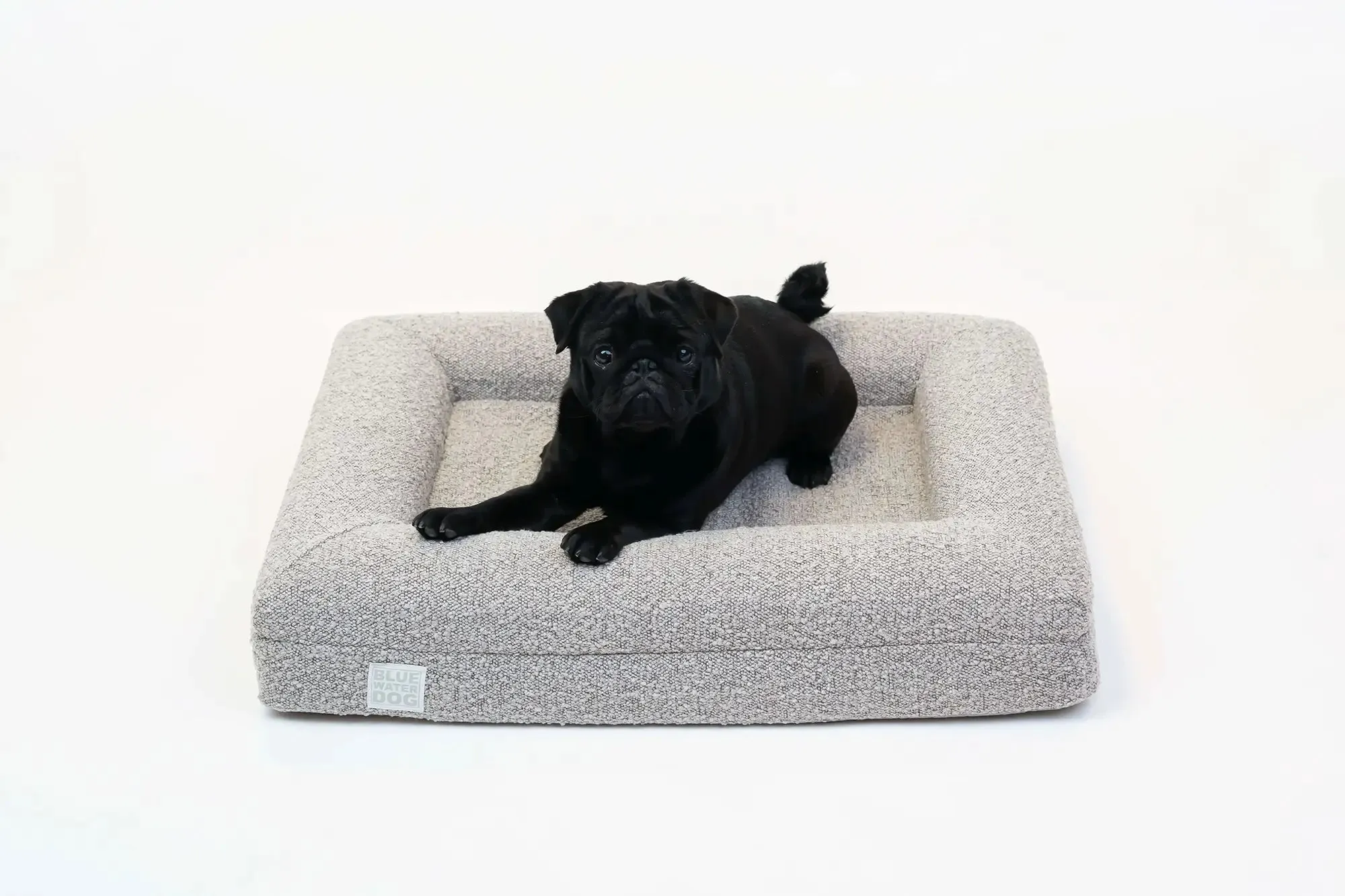 Small Luxury Bouclé Orthopedic Bluewater Dog Bed (Sand)