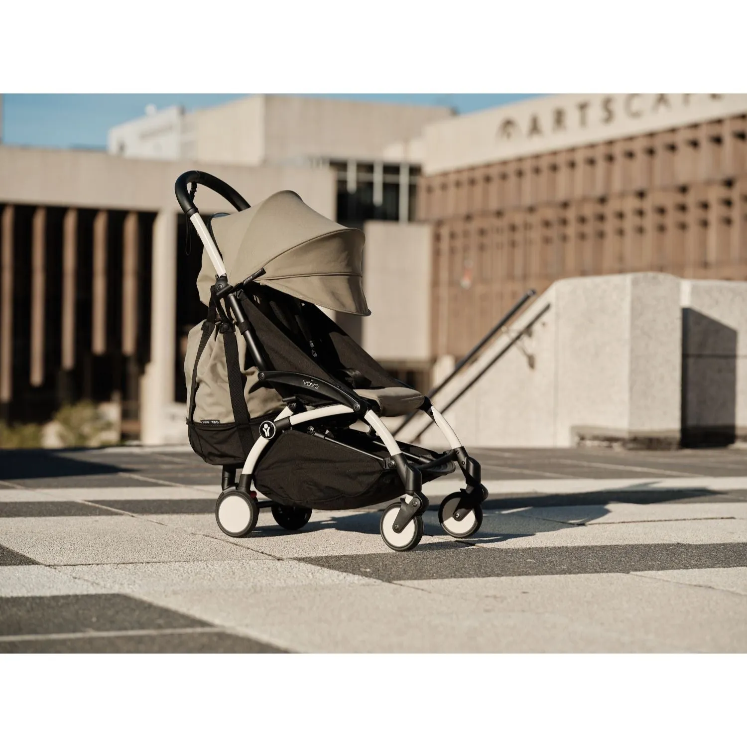 Stokke YOYO³ 0  6  Complete Baby Stroller Set - Black Frame with Ginger 0  Newborn Pack & 6  Color Pack