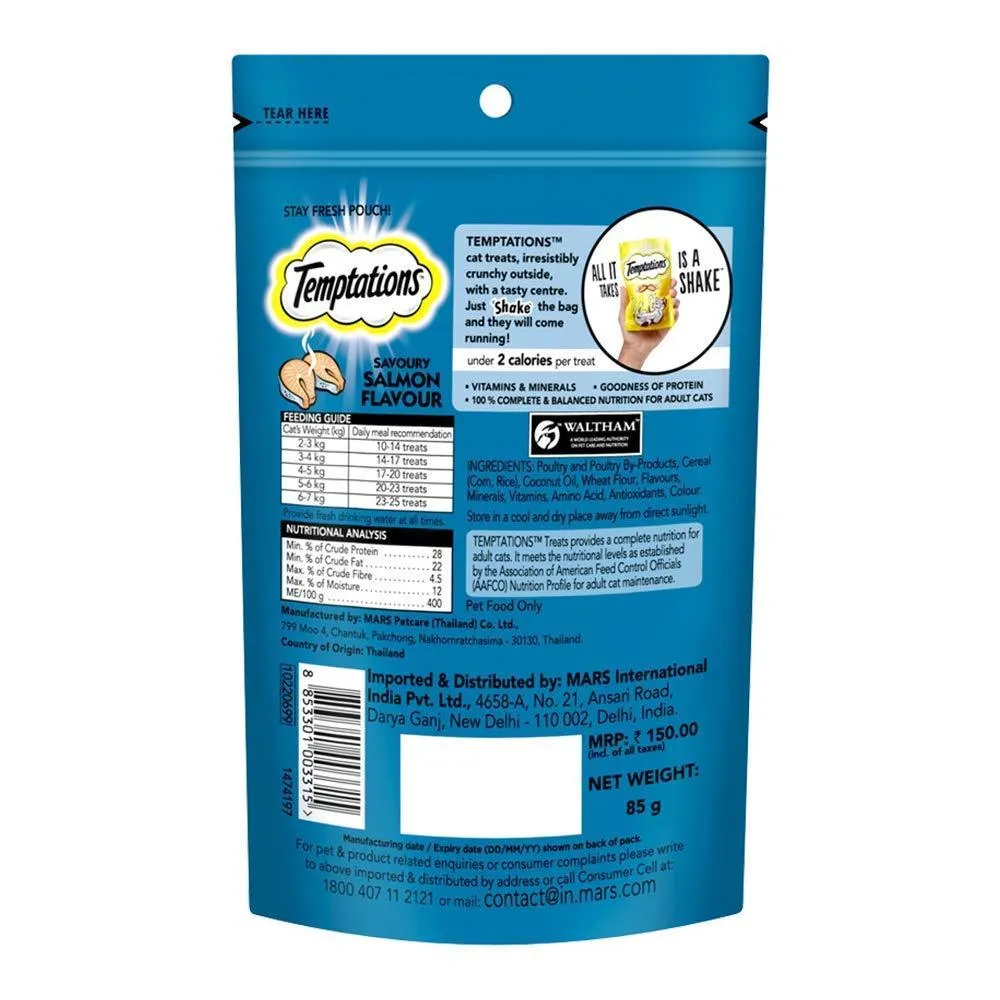 Temptations, Cats Treat,  Salmon Flavour 85G