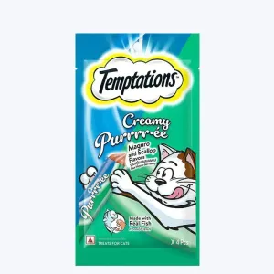 Temptations Creamy Purrrr-ee Cat Treats, Maguro and Scallop Flavors