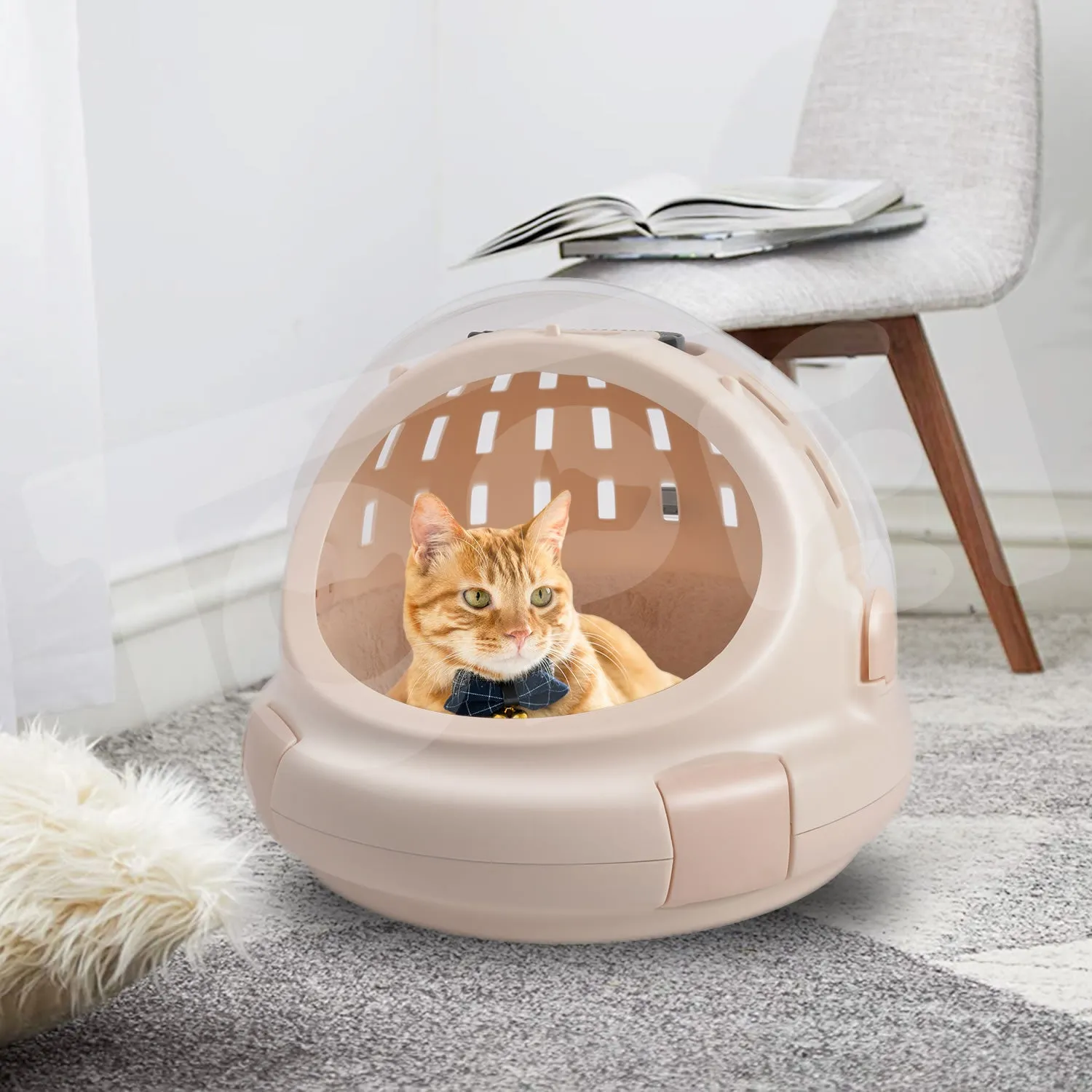 truepal Waterproof Cat Litter Mat Home 70 x 55cm w/Pet Basket/ Pet Carrier