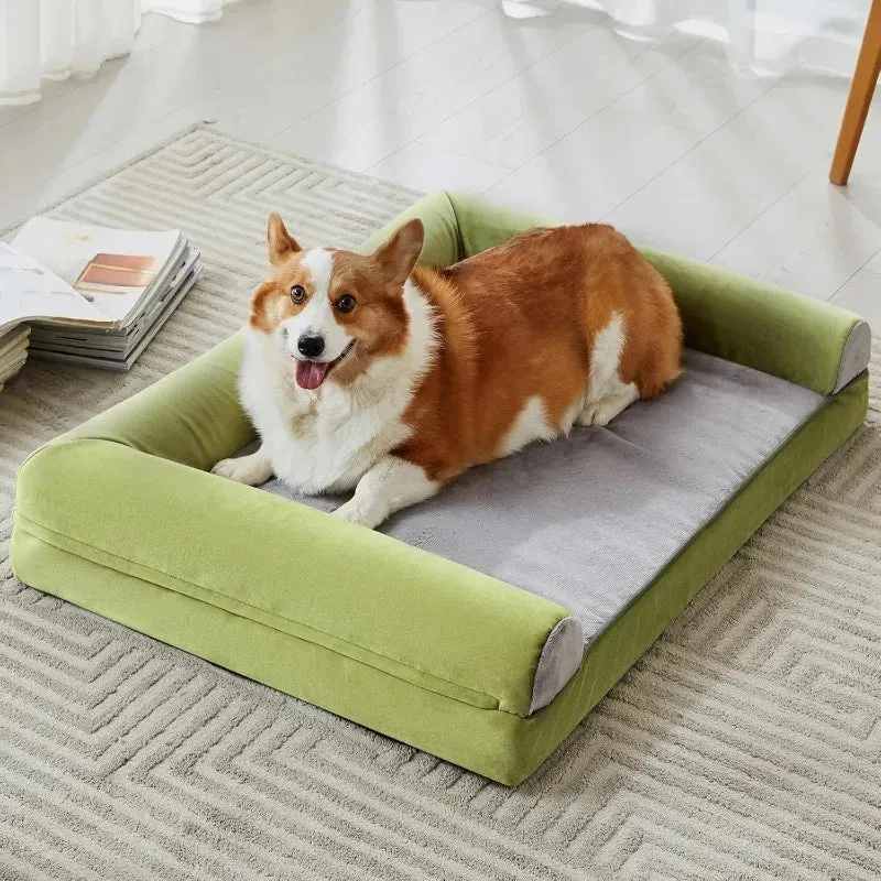 Washable Dog Bed for Extra Large Dogs | Orthopedic Big Dog Couch Bed with Removable Cover