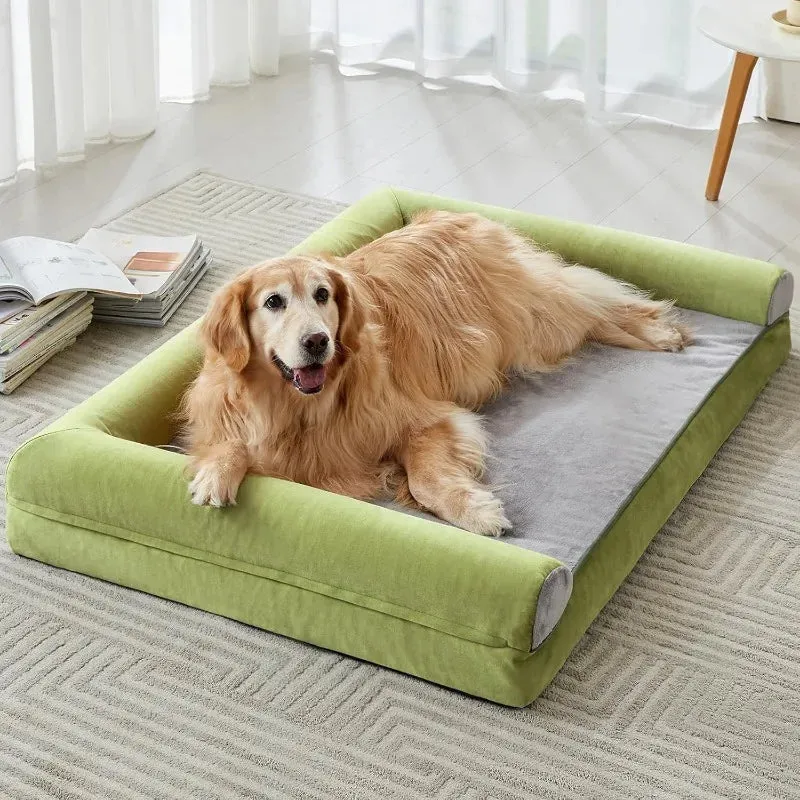 Washable Dog Bed for Extra Large Dogs | Orthopedic Big Dog Couch Bed with Removable Cover