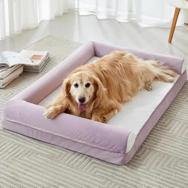 Washable Dog Bed for Extra Large Dogs | Orthopedic Big Dog Couch Bed with Removable Cover