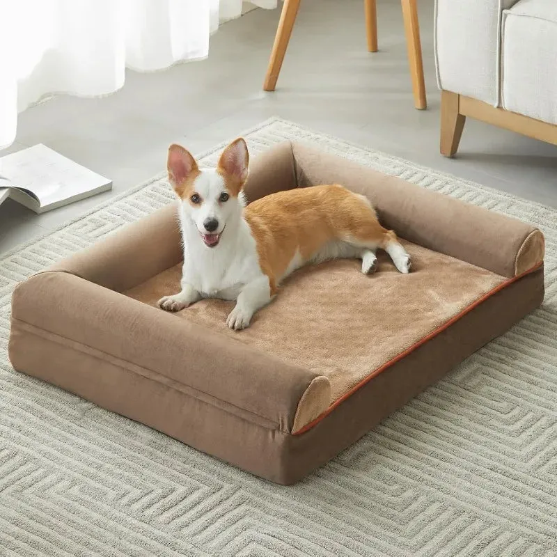 Washable Dog Bed for Extra Large Dogs | Orthopedic Big Dog Couch Bed with Removable Cover