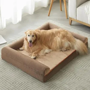 Washable Dog Bed for Extra Large Dogs | Orthopedic Big Dog Couch Bed with Removable Cover