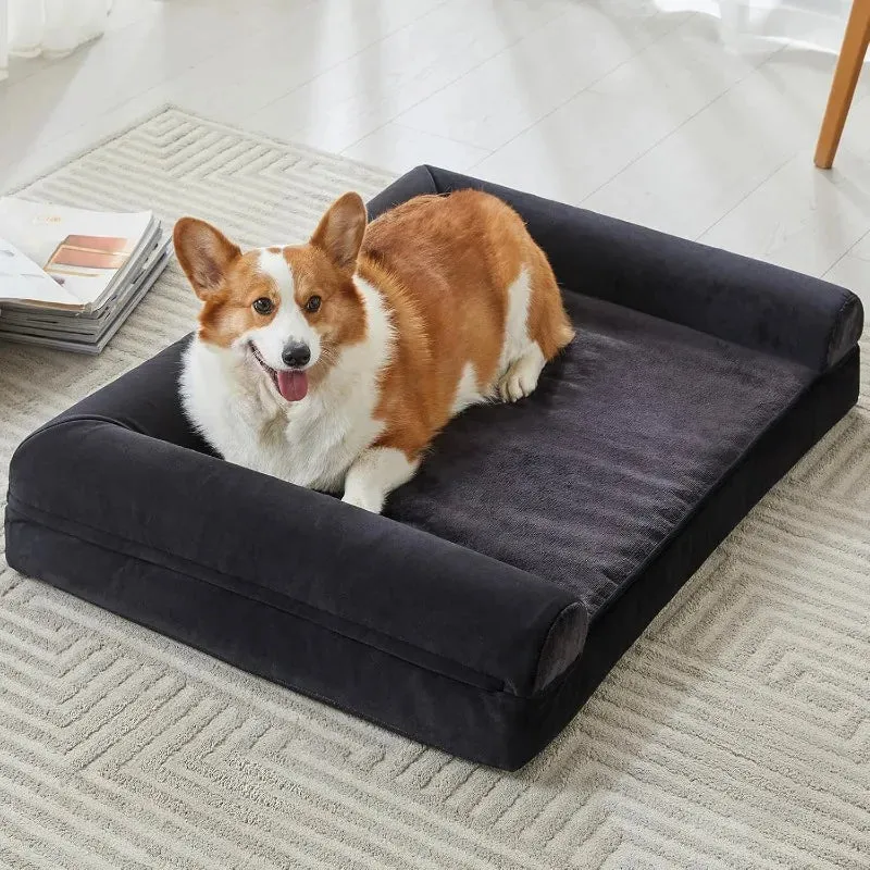Washable Dog Bed for Extra Large Dogs | Orthopedic Big Dog Couch Bed with Removable Cover
