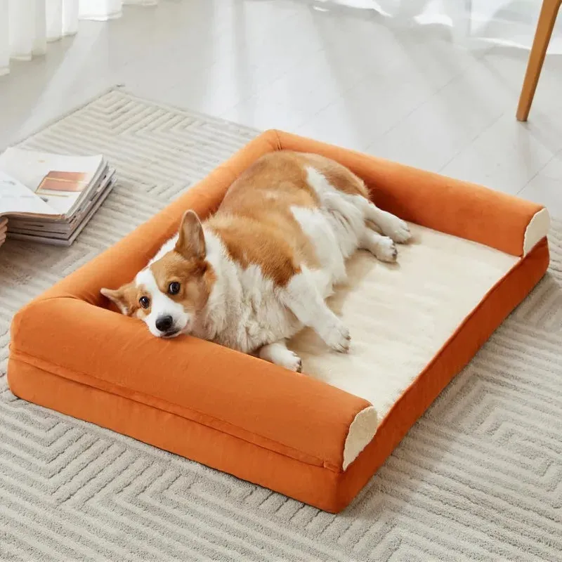Washable Dog Bed for Extra Large Dogs | Orthopedic Big Dog Couch Bed with Removable Cover