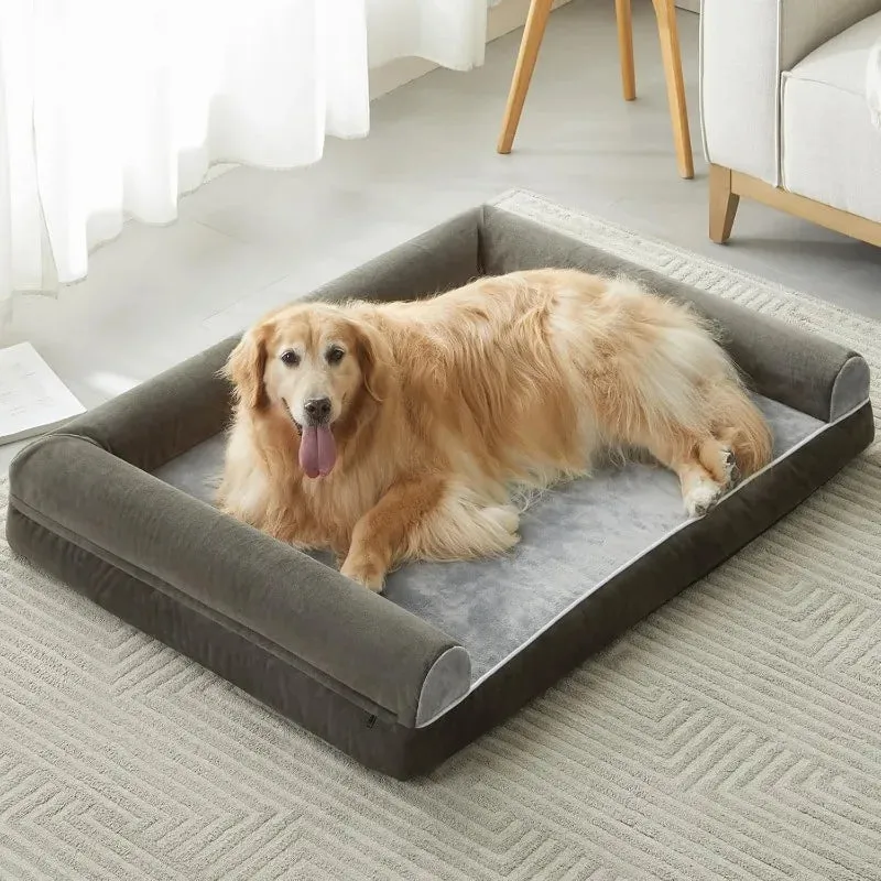 Washable Dog Bed for Extra Large Dogs | Orthopedic Big Dog Couch Bed with Removable Cover